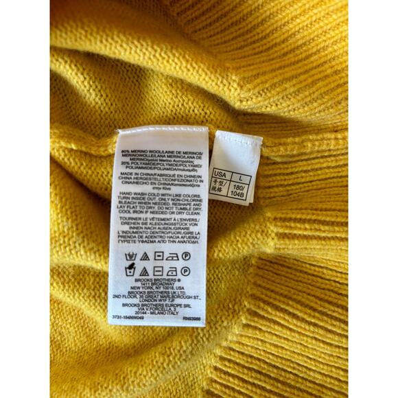 Brooks Brothers FAIR ISLE Italian Yarn Wool Blend L/S V-Neck Sweater |Size Large - Picture 7 of 7